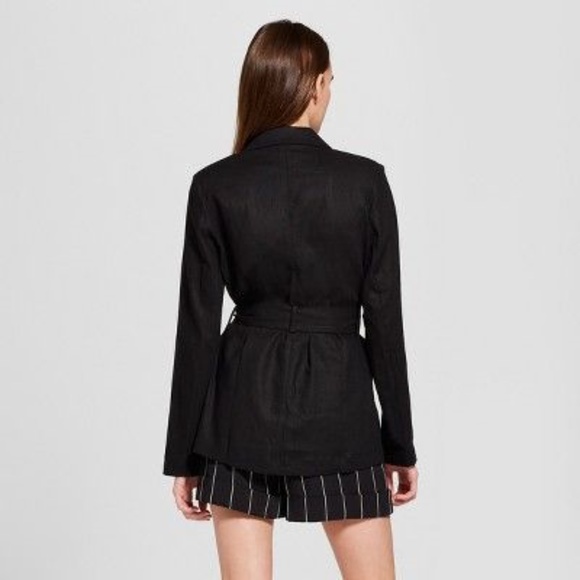 New WWW Black Long Sleeve Wrap Blazer Jacket NWT - Picture 2 of 8